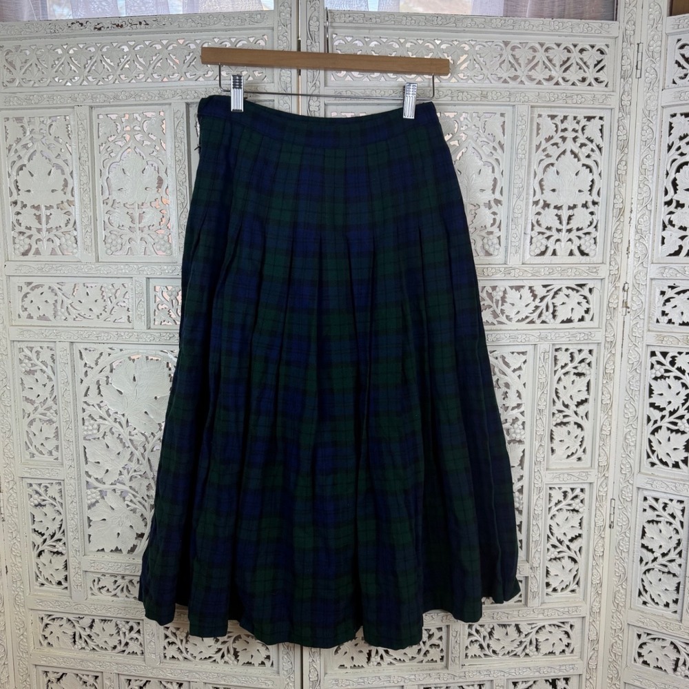 Vtg Pendleton Wool Midi Skirt Sz 8 Fits Smaller Pleated School Girl Academia - Picture 6 of 7